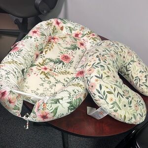 Baby lounger and a breastfeeding pillow/tummy time pillow.